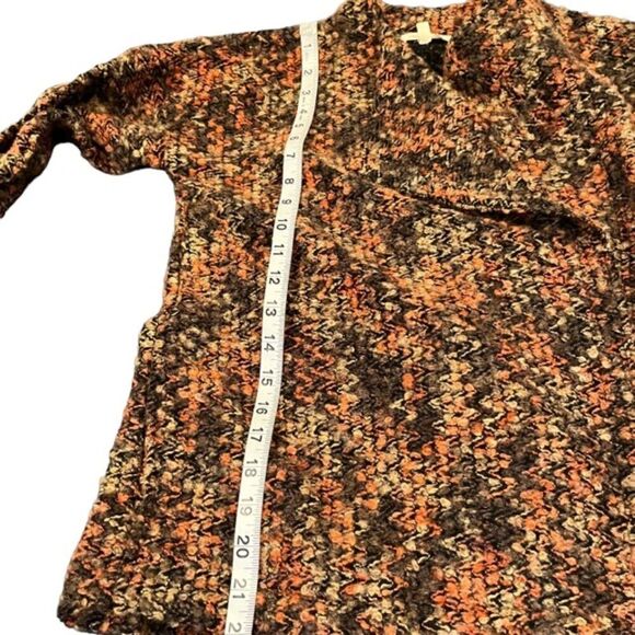 Mystree Wool Blend Side Zip Flap Lapel Jacket Tweed Orange Brown Size Small - Picture 9 of 10